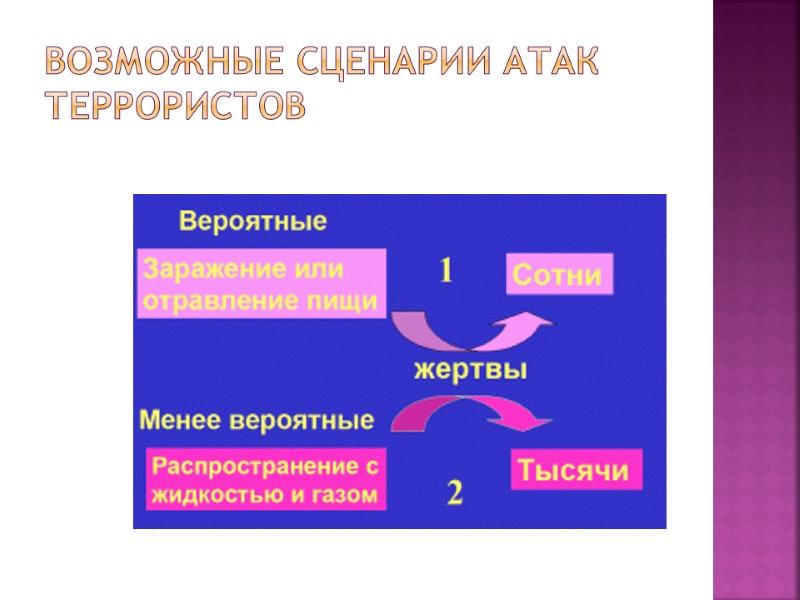 Возможные сценарии атак террористов